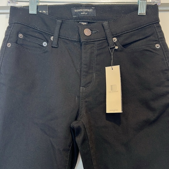 Banana Republic skinny mid rise Women's black Jeans size 0/25 NWT! - Picture 3 of 14